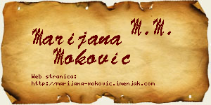 Marijana Moković vizit kartica